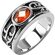 Spikes 316L Stainless Steel ip Black Flaming Ember Ring