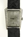 LeCoultre 18k white gold & diamonds watch