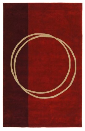 6X9 Red Contemporary Wool Handmade Rodeo Drive RD624A Modern Area Rug
