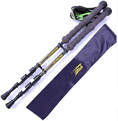 Trekking Poles for Man with Carbon Fiber Quick Lock Ultralight walking Sticks for Travel Hiking Climbing telescoping with extended EVA Foam Handle, 2-Pack