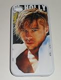 BRAD PITT '97 iPHONE 4 4S WHITE RUBBER PROTECTIVE CASE