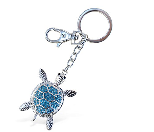 Blue-Sea-Turtle-Sparkling-Charm-Elegant-Key-Chain-by-Animal-World