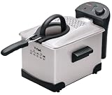T-fal FR1014002 Easy Pro Enamel 3 Liter Deep Fryer, Stainless Steel