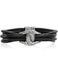 Scott Kay Ladies Guardian Engraved Twisted Leather Bracelet
