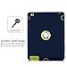 iPad 4 Case, Vogue Shop 3in1 Hybrid Case Cover for iPad 2 3 4 Hard Cover for iPad 2 3 4 Printed Design Pc+ Silicone Hybrid High Impact Defender Case Combo Hard Soft Case Cover (Navy+Green)