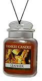 Yankee Candle Gel Car Jar Ultimate Hanging Odor Neutralizing Air Freshener, Leather