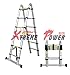 14.5 Ft A-Type Multi-Purpose Extension Aluminum Telescopic Telescoping Ladder