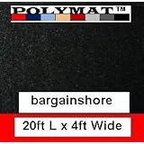 20ft 4ft Wide Polymat Black Speaker Box Carpet Truck Car Trunk Liner, Dash Cover,... 