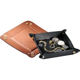 Personalized Leather Classic Travel Valet Tray