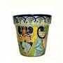 Talavera Planter Pot, 7 3/4" Tall - Assorted Colors