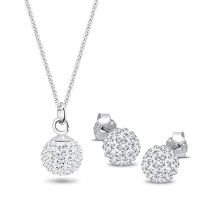 Elli Damen-Schmuckset Klassik 925 Silber Länge 45cm 0905130411_45