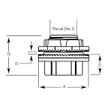 Thomas & Betts H150GR-TB 1 1/2 Zinc Grounding Hub with thermoplastic insulating throat; sealing rin