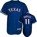 Yu Darvish Jersey: Adult Majestic Road Royal Replica #11 Texas Rangers Jersey