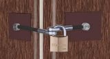 Brown Refrigerator Lock Includes Padlock