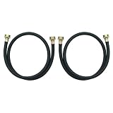 Whirlpool 8212546RP 4-Foot Black Rubber Washer Hoses, 2-Pack