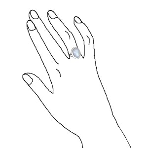 Bling Jewelry Inspired by Twilight: Bella's Moonstone Ring - 925 Sterling Silver - 8
