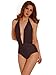 Brazilian High Waist Bikini Sexy Triangle Push Up One Piece Swimsuits in Women Black