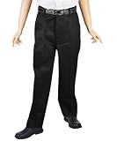 Flat Front Pants with Elastic Waist by Genuine (Sizes 8-20)