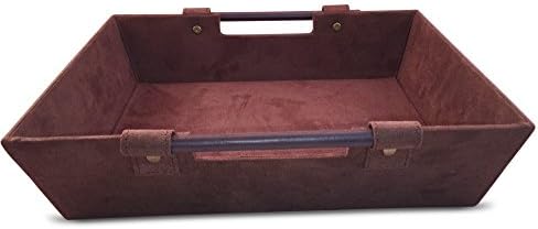 Brown Micro Fiber Suade, Desk LetterTray, Catch All Valet