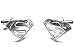 Superman Cufflinks : Silver Superman Logo