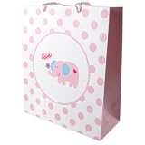 Luvable Friends Ribbon Handle Gift Bag, Pink
