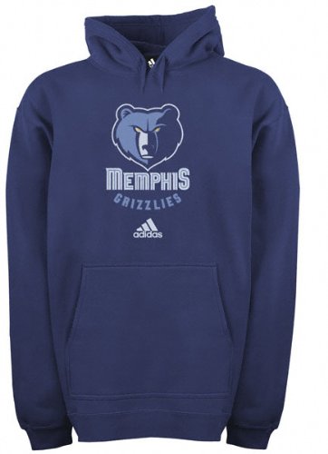 adidas Memphis Grizzlies Navy Blue Primary Logo Hoody Sweatshirt