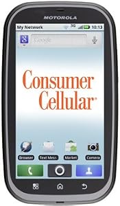Motorola MB520 Bravo Smartphone Prepaid Phone (Consumer Cellular, Locked) Android OS, 3MP Camera, FM Radio