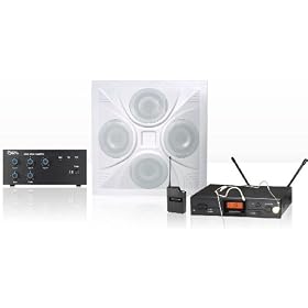 Wireless Classroom Audio System with Headworn Mic, AA35 Mixer Amplifier, AT Receiver, Body Pack