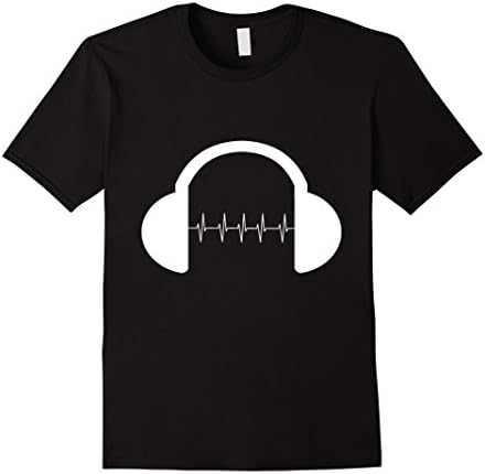 Men's Headphone T Shirt | Cool Music Shirts | Gift for Music Lover XL Black