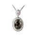 14K White Gold 1/2 ct. Diamond, 1/2 ct. Amethyst and 10 1/2 ct. Smoky Topaz Necklace -16