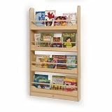 Wall Mount Book Shelf in Natural UV Finish