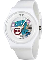 Swatch White Lacquered Ladies Watch SUOW100