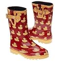 Chooka Big Kid Rubber Ducky Rain Boot,Red/Yellow,6 M US Big Kid