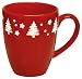 Waechtersbach Tannenbaum Trees Christmas Caffelatte Mugs, Set of 4, Red