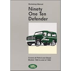 Land Rover Workshop Manual: Land Rover 90 110 Defender Petrol 2.25, 3.5 V8 & Diesel 2.25, 2.5 Up to 93: Part No. SLR621 EM (Official Workshop Manuals)