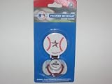HOUSTON ASTROS Team Logo BABY PACIFIER and CLIP with Silicone Nipple