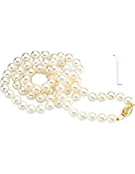 14 Karat Yellow Gold 24-inch Akoya Cultured Pearl Necklace