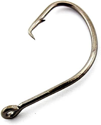 100pcs 7381 Baitholder Hook Jig Big Fishing Hooks Black High Carbon Steel Fish hook (3/0)