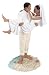 "Just Married" Beach/Coastal/Island Wedding Figurine Cake Top- African-American