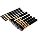 Unimeix 10 pcs Premium Synthetic Kabuki Makeup Brush Set Cosmetics Foundation Blending Blush Eyeliner Face Powder Brush Makeup Brush Kit (Black Golden)