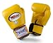 Twins Muay Thai Boxing Gloves with Velcro Wrist - Yellow 10oz