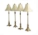 Buffet Lamp Set with Eldorado Gold Finish and Beige Silk-Look Shades (set of 4) From CBK Home Image