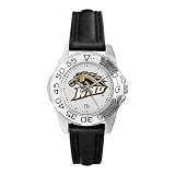 Western Michigan Broncos Suntime Ladies Sports Watch w/ Leather Band - NCAA College Athletics