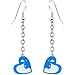 Playboy Bunny Blue Heart Drop Earrings