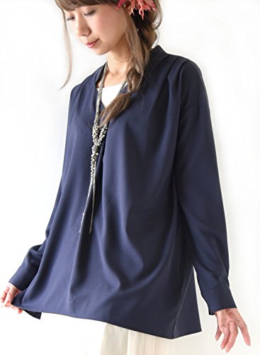 [アンドイット] and it_ ジョーゼット スキッパー ワイドブラウス