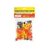Construction Crew Playset: 40 Worker 2 inch Plastic Figures with Tools
