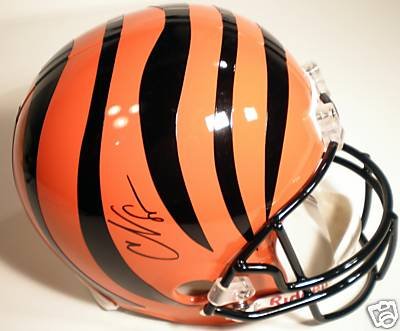 Chad Ochocinco Autographed Cincinnati Bengals Full Size Riddell Helmet