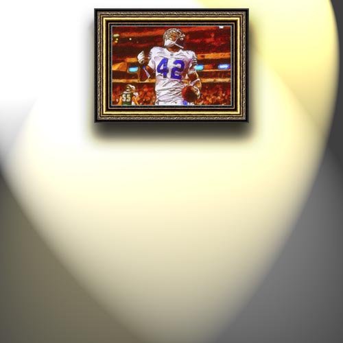 Completely Handpainted American Football Sport Painting, Custom Order FL9742, Oil on Canvas, with Option to Paint Jerry, Brett & Co. from Any Other Favorite Photograph or Picture, Unframed, Size 18'' x 27