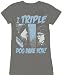 A Christmas Story Triple Dog Dare Tongue Gray Juniors T-shirt Tee