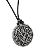 Pewter Celtic Wisdom Wolf Necklace Pendant, PND1017